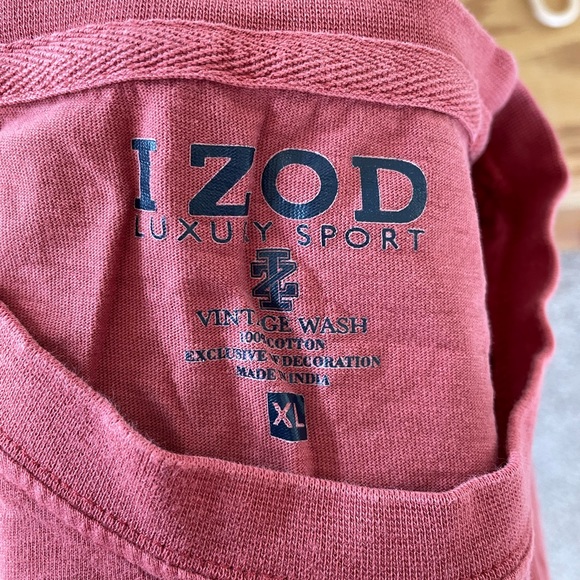 Izod Mens XL Casual Long Sleeve Pocket Tee - Picture 3 of 5